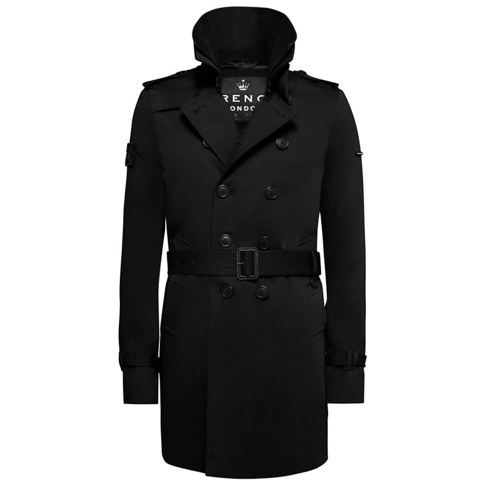 Trench London black XL Men's trench coat